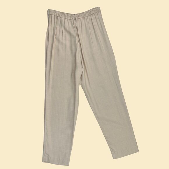 2000s polka dot jacket & pant set by Virgo Petite, vintage size 10P beige/navy - Picture 8 of 8